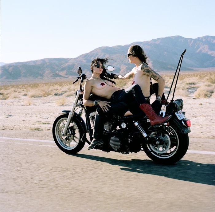 Girls on a motorcycle in Bhavnagar