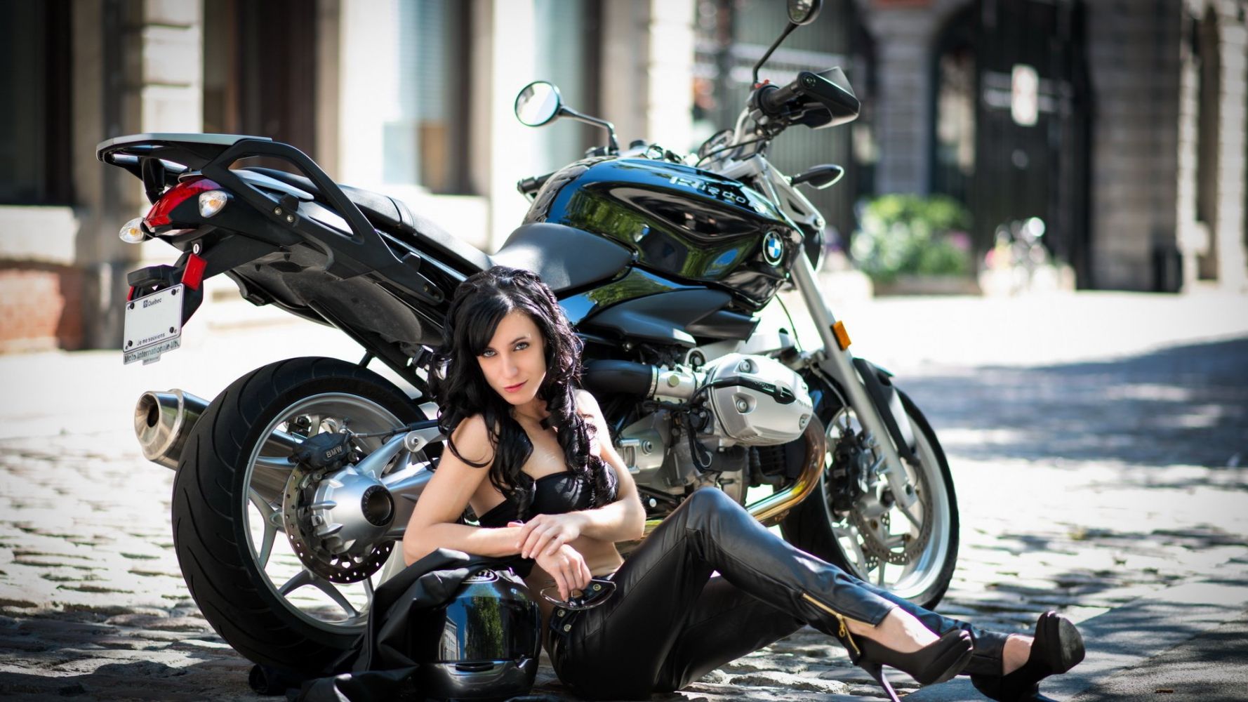 European women on bikes in Bhavnagar